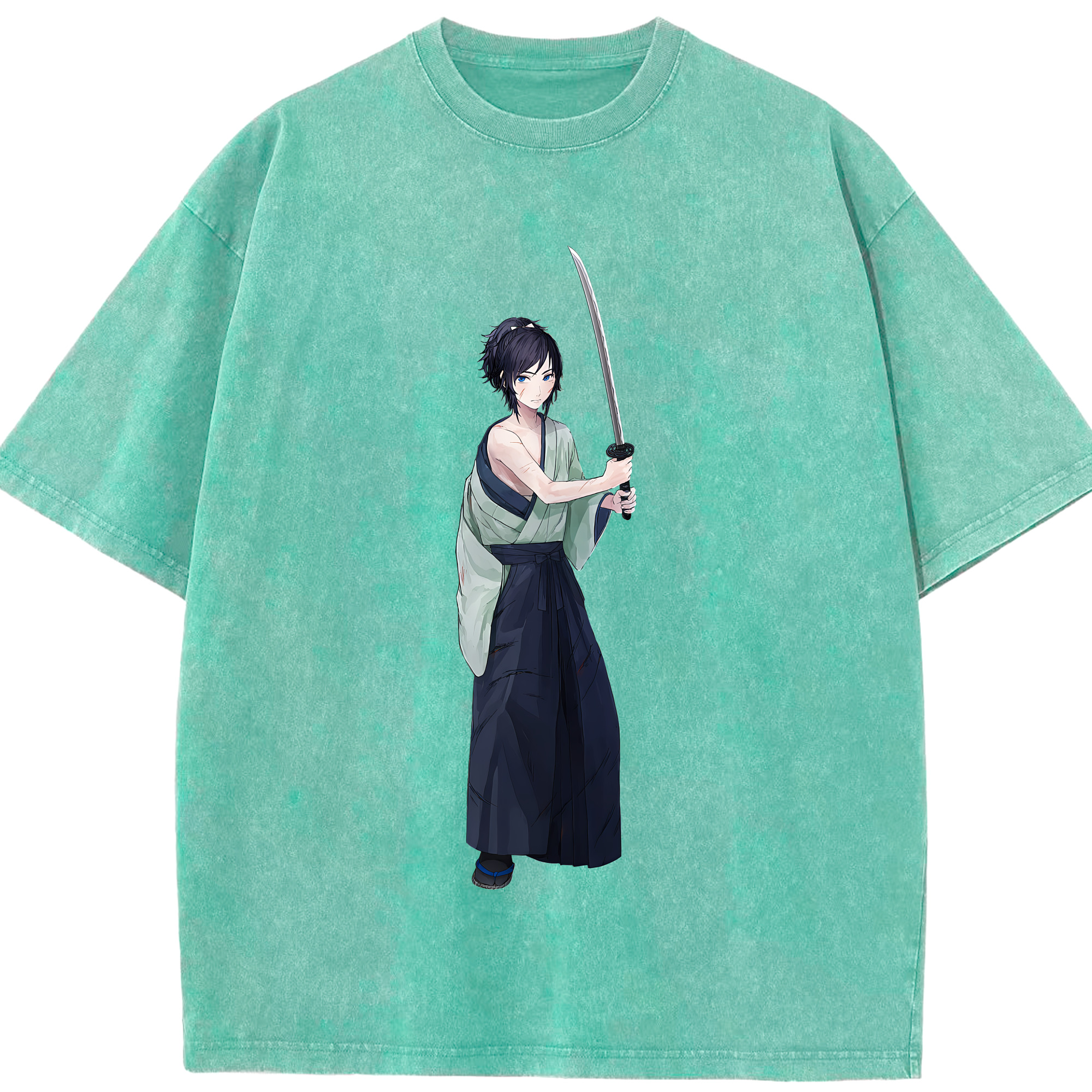 （画像用） 刀剣乱舞 Touken Ranbu 綿100% ヴィンテージ風 半袖Tシャツ（フロントプリント）